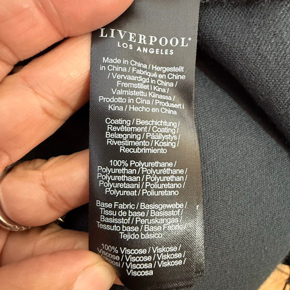 Liverpool Black Chevron Quilted Faux Leather Jacket M - Picture 11 of 13